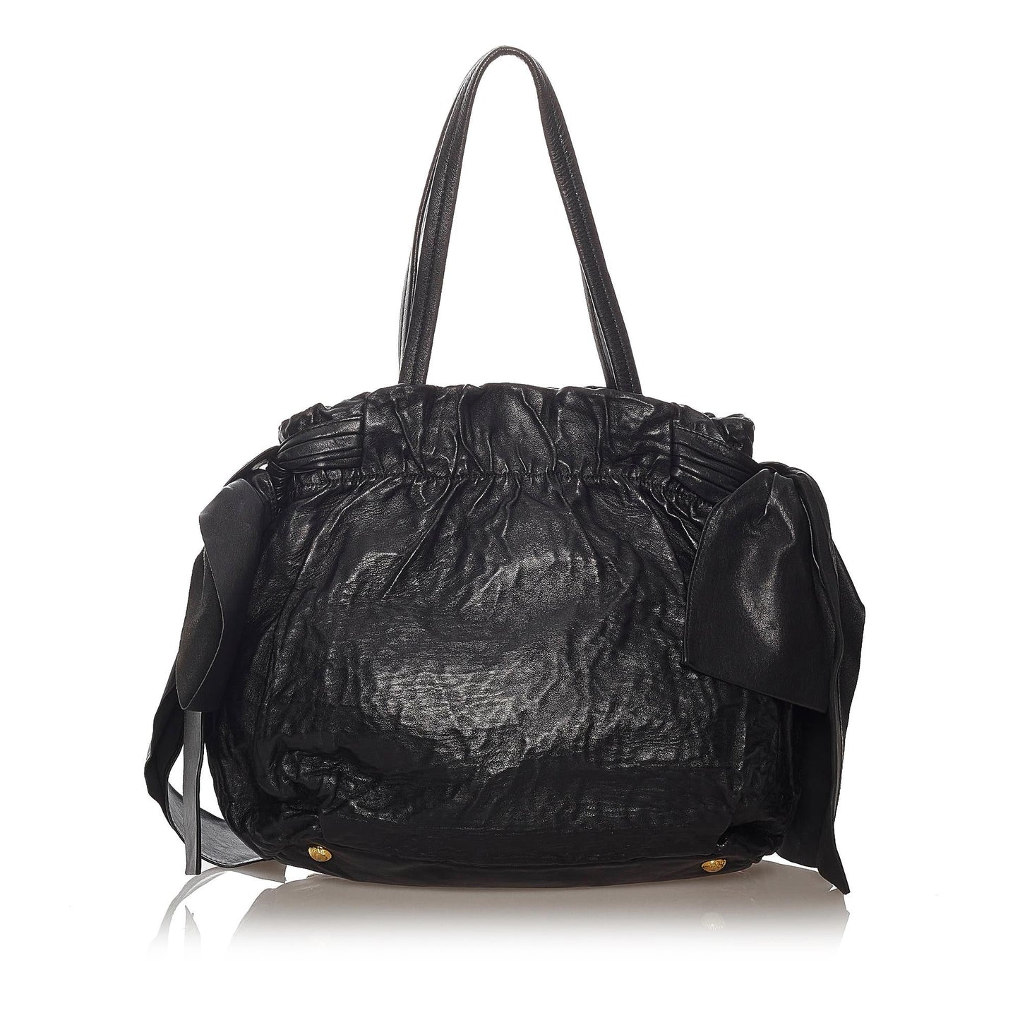 Prada Bow Leather Shoulder Bag (SHG-27742)