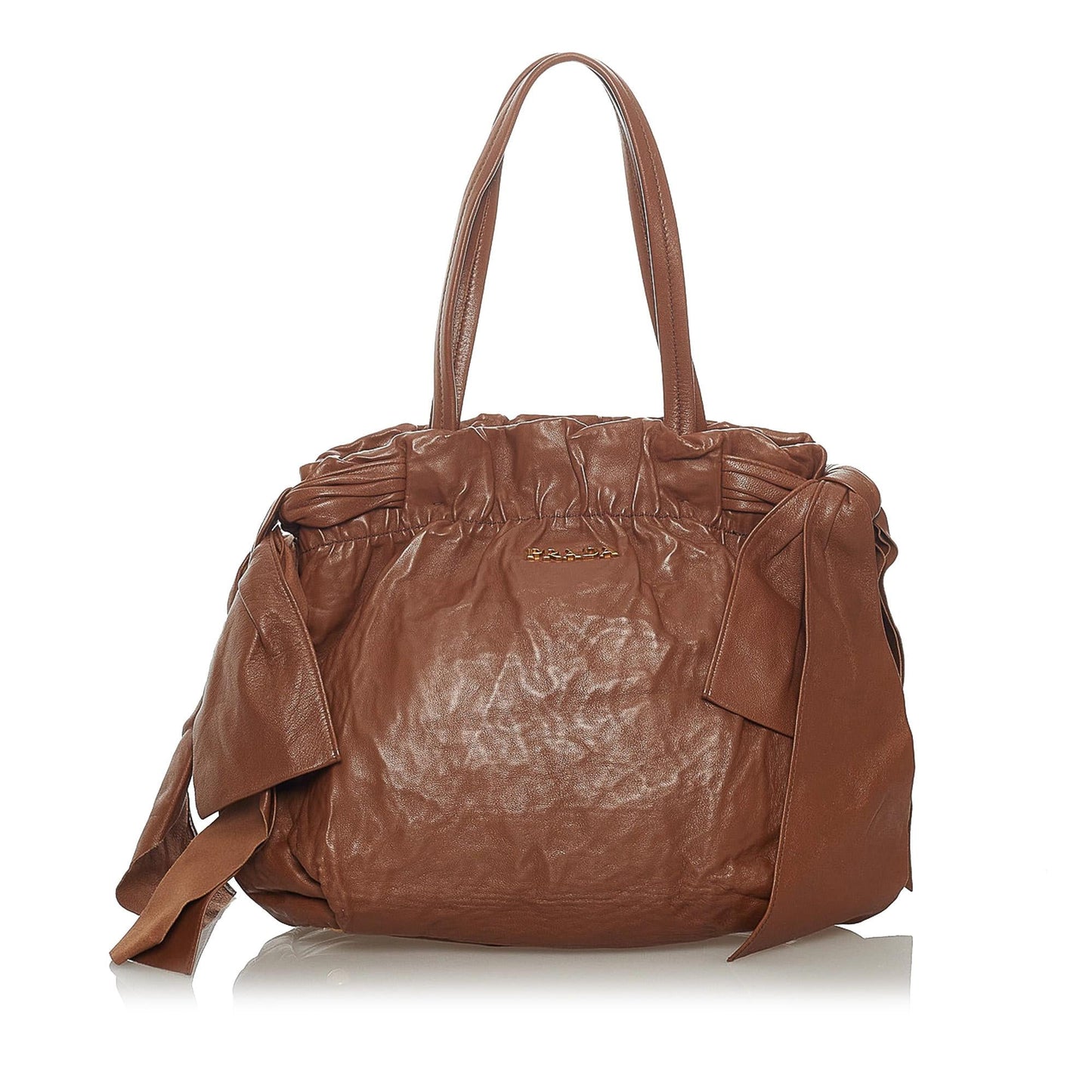 Prada Bow Nappa Leather Satchel (SHG-28507)