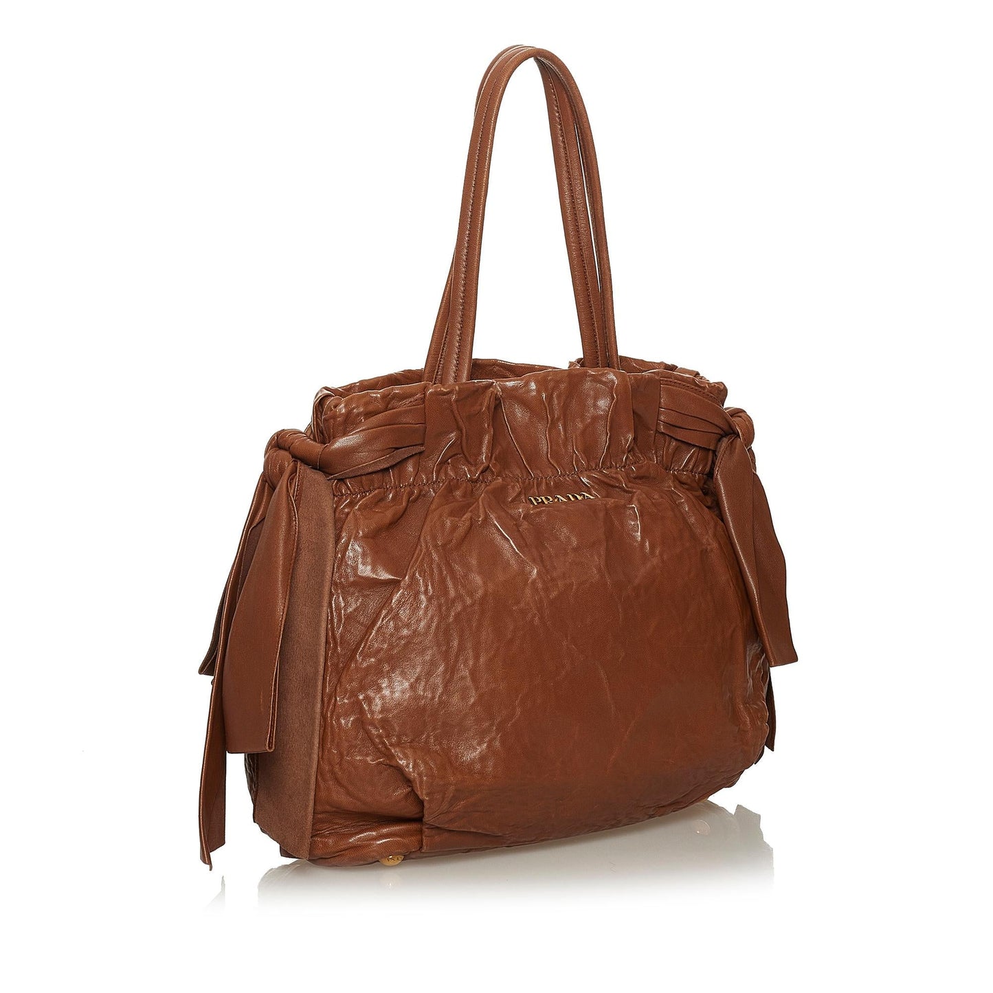 Prada Bow Nappa Leather Satchel (SHG-28742)