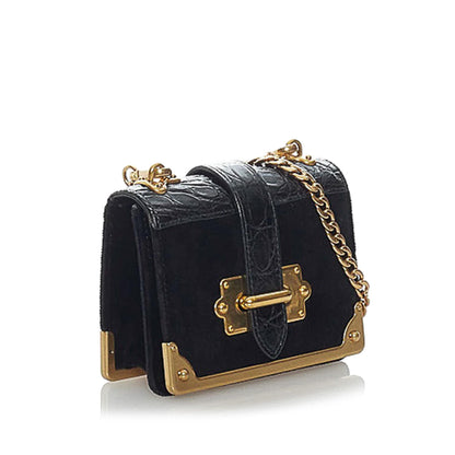 Prada Cahier Leather Crossbody Bag (SHG-30504)