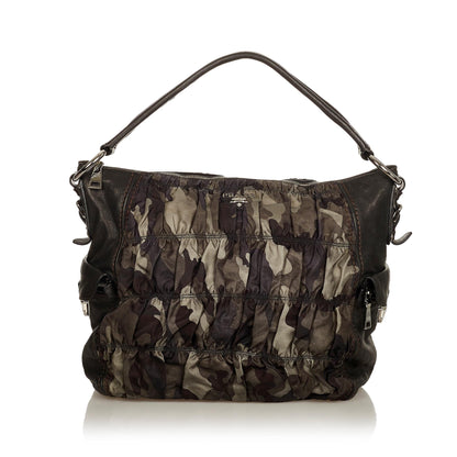 Prada Camouflage Tessuto Gaufre Tote Bag (SHG-26218)