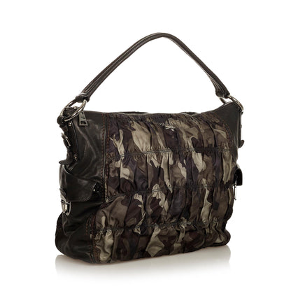 Prada Camouflage Tessuto Gaufre Tote Bag (SHG-26218)