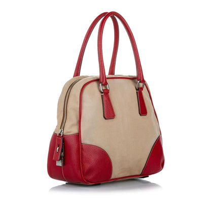 Prada Canapa Bauletto Canvas Handbag (SHG-32509)