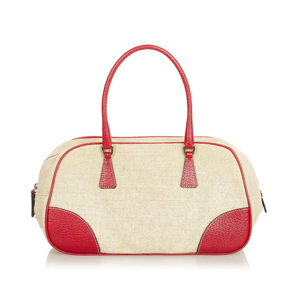 Prada Canapa Bauletto Handbag (SHG-26556)