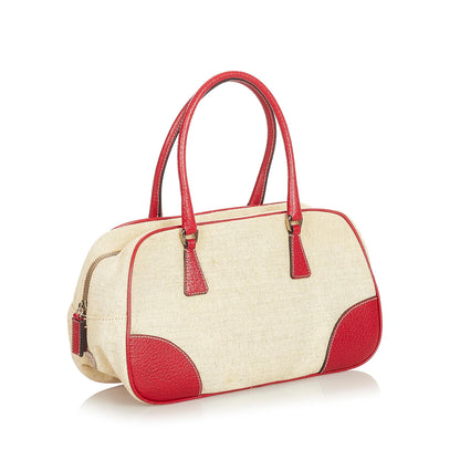 Prada Canapa Bauletto Handbag (SHG-26556)