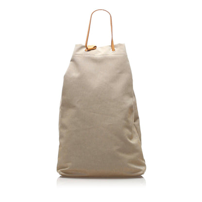 Prada Canapa Drawstring Canvas Bucket Bag (SHG-13656)