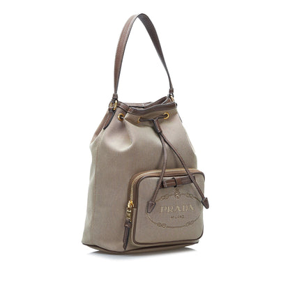 Prada Canapa Logo Bucket (SHG-QmKwnB)