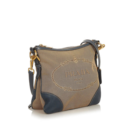 Prada Canapa Logo Canvas Crossbody Bag (SHG-26688)
