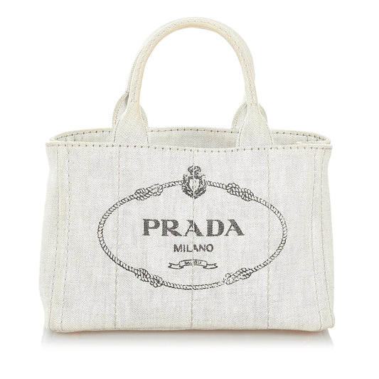 Prada Canapa Logo Canvas Handbag (SHG-27160)