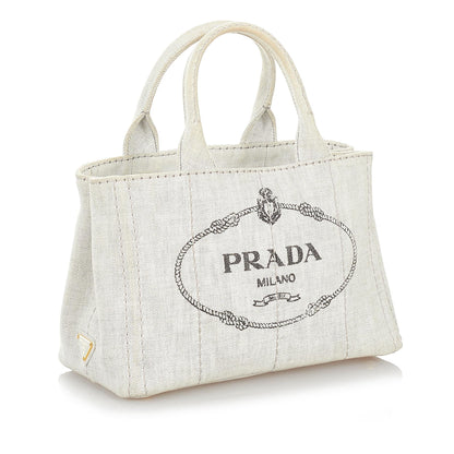 Prada Canapa Logo Canvas Handbag (SHG-27160)