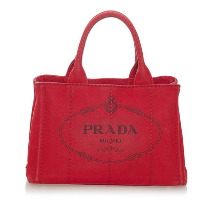 Prada Canapa Logo Canvas Handbag (SHG-28198)