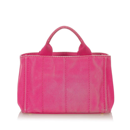 Prada Canapa Logo Canvas Satchel (SHG-23610)