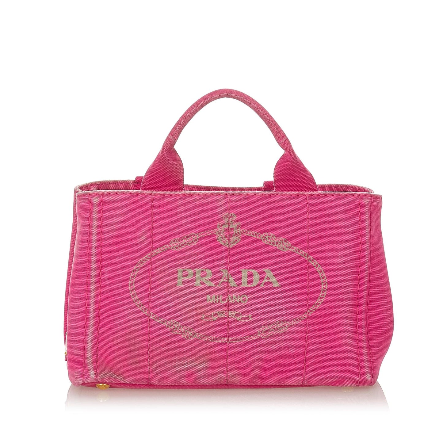 Prada Canapa Logo Canvas Satchel (SHG-23610)
