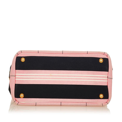 Prada Canapa Logo Canvas Satchel (SHG-24822)