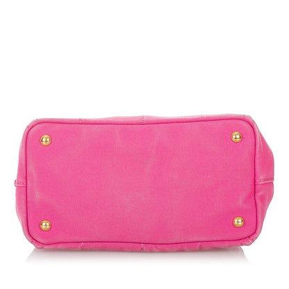 Prada Canapa Logo Canvas Satchel (SHG-26815)