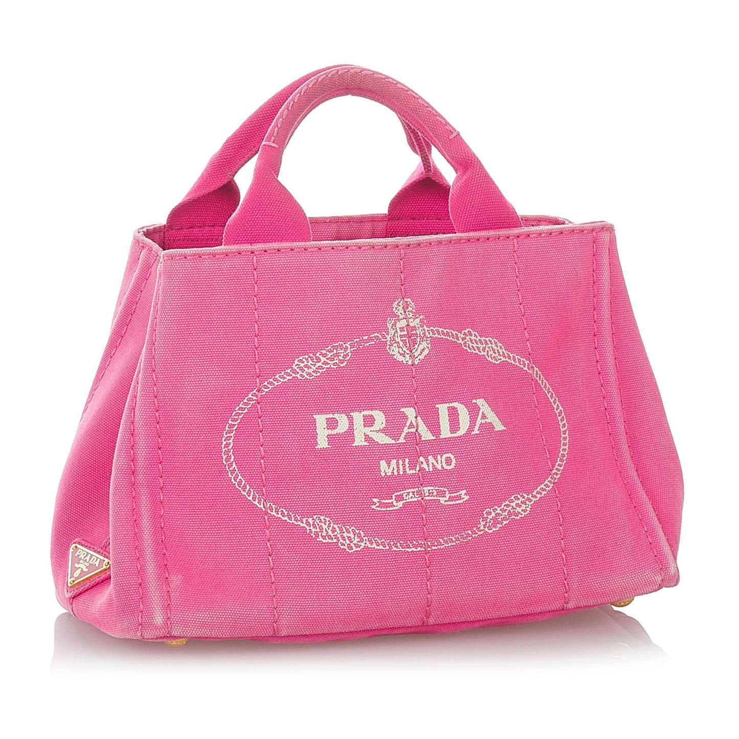 Prada Canapa Logo Canvas Satchel (SHG-26815)
