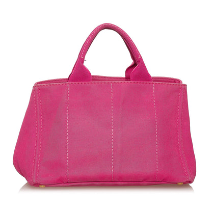 Prada Canapa Logo Canvas Satchel (SHG-29130)