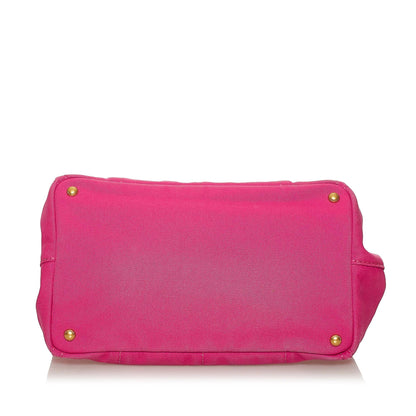Prada Canapa Logo Canvas Satchel (SHG-29130)