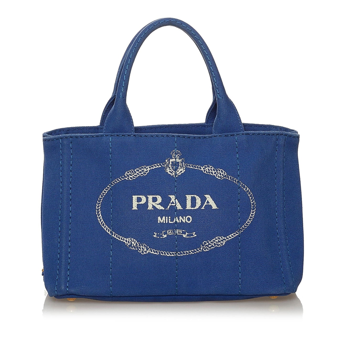 Prada Canapa Logo Canvas Satchel (SHG-29160)