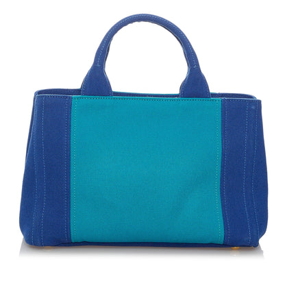 Prada Canapa Logo Canvas Satchel (SHG-29663)