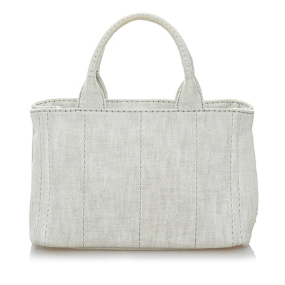 Prada Canapa Logo Canvas Satchel (SHG-29742)