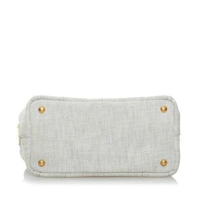 Prada Canapa Logo Canvas Satchel (SHG-29742)