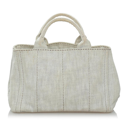 Prada Canapa Logo Canvas Satchel (SHG-29803)