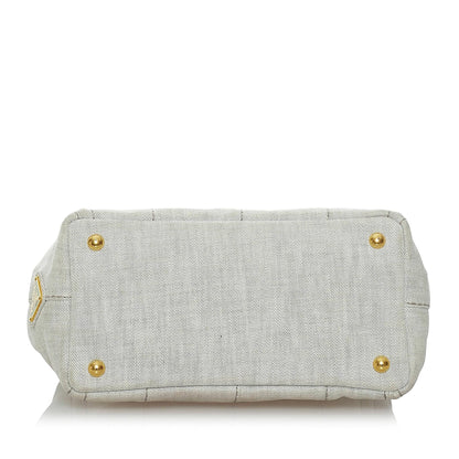 Prada Canapa Logo Canvas Satchel (SHG-29803)
