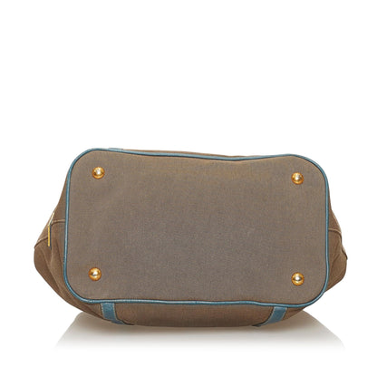 Prada Canapa Logo Canvas Satchel (SHG-30063)