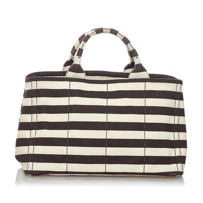 Prada Canapa Logo Canvas Satchel (SHG-30286)