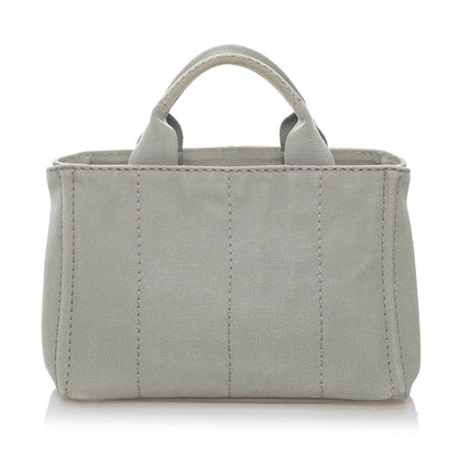 Prada Canapa Logo Canvas Satchel (SHG-30961)