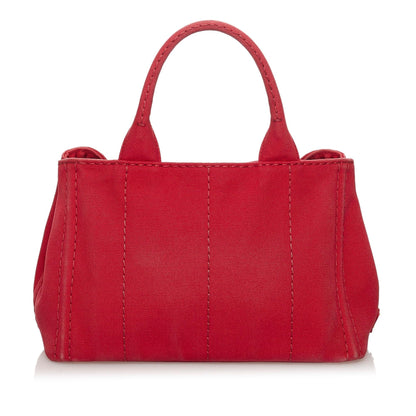 Prada Canapa Logo Canvas Satchel (SHG-31097)