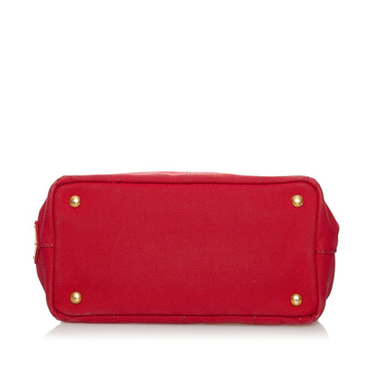 Prada Canapa Logo Canvas Satchel (SHG-31097)
