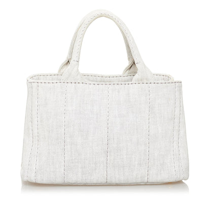 Prada Canapa Logo Canvas Satchel (SHG-31407)