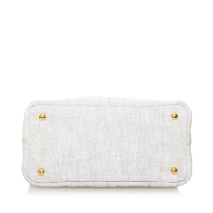 Prada Canapa Logo Canvas Satchel (SHG-31407)