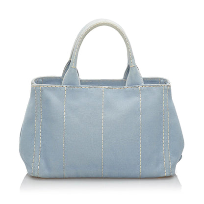 Prada Canapa Logo Canvas Satchel (SHG-34012)