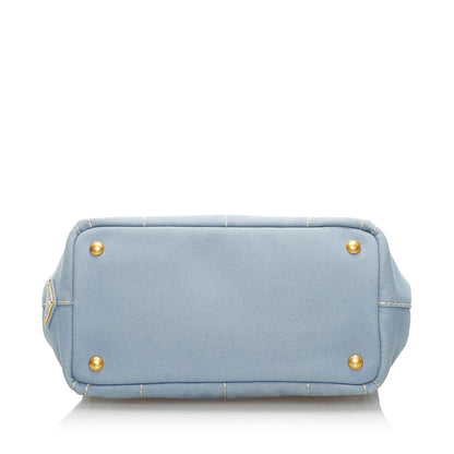 Prada Canapa Logo Canvas Satchel (SHG-34012)