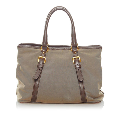 Prada Canapa Logo Canvas Satchel (SHG-34122)