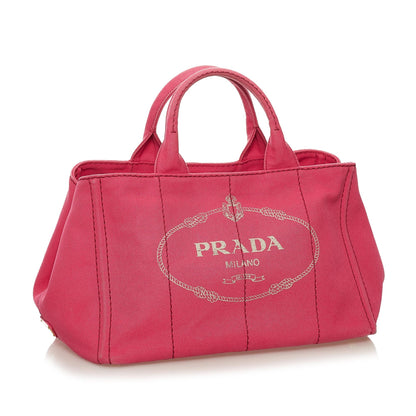 Prada Canapa Logo Canvas Satchel (SHG-34209)