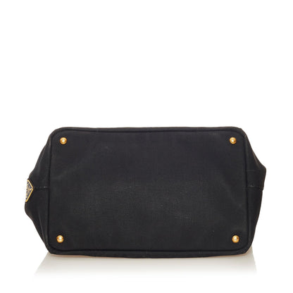 Prada Canapa Logo Canvas Satchel (SHG-34462)
