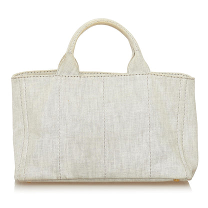 Prada Canapa Logo Canvas Satchel (SHG-35073)