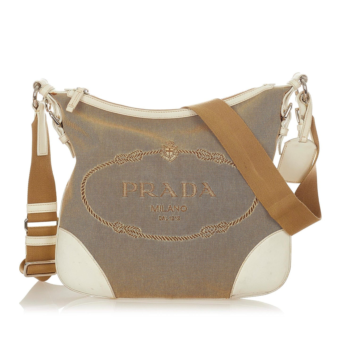 Prada Canapa Logo Canvas Shoulder Bag (SHG-24821)