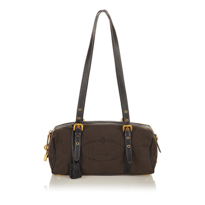 Prada Canapa Logo Canvas Shoulder Bag (SHG-26914)