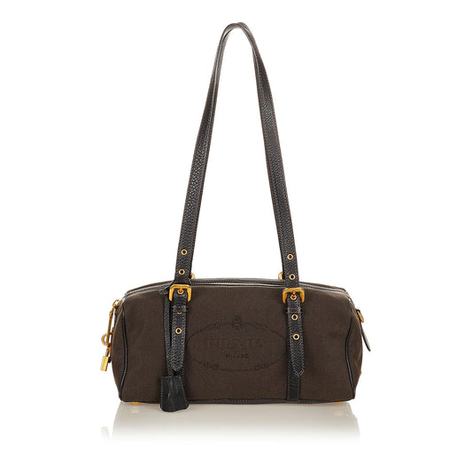Prada Canapa Logo Canvas Shoulder Bag (SHG-26914)