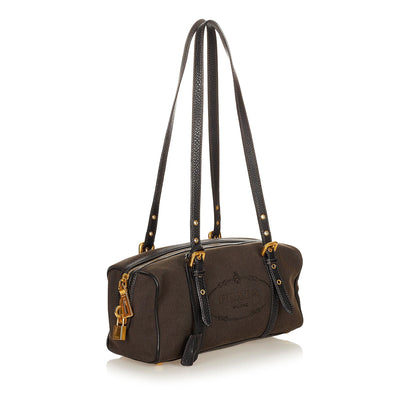 Prada Canapa Logo Canvas Shoulder Bag (SHG-26914)