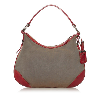 Prada Canapa Logo Canvas Shoulder Bag (SHG-33015)