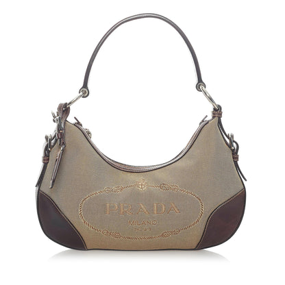 Prada Canapa Logo Canvas Shoulder Bag (SHG-33520)