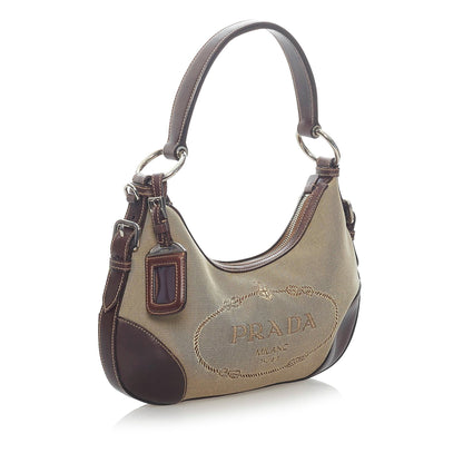 Prada Canapa Logo Canvas Shoulder Bag (SHG-33520)