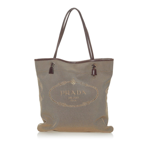 Prada Canapa Logo Canvas Tote Bag (SHG-28188)