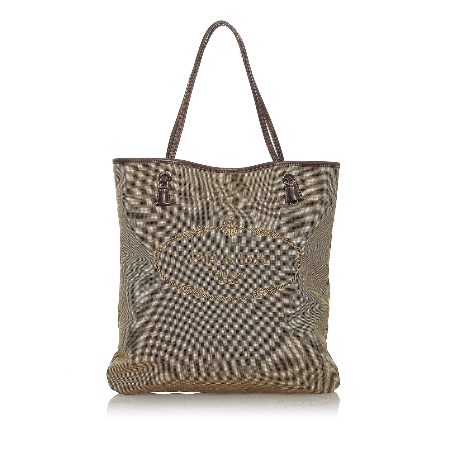Prada Canapa Logo Canvas Tote Bag (SHG-28733)